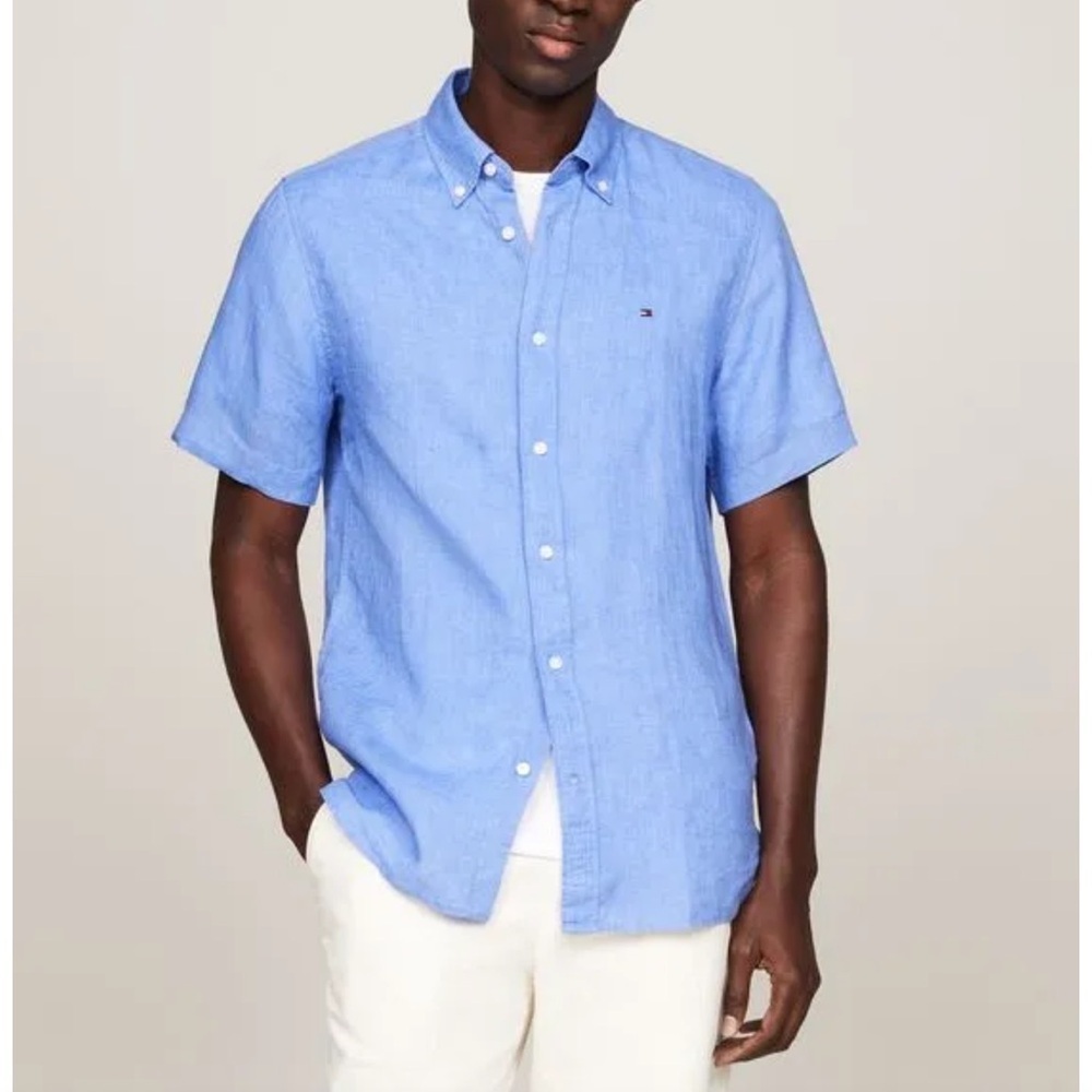 New Not Tag Tommy Hilfiger Men's Light Blue Button Down Shirt